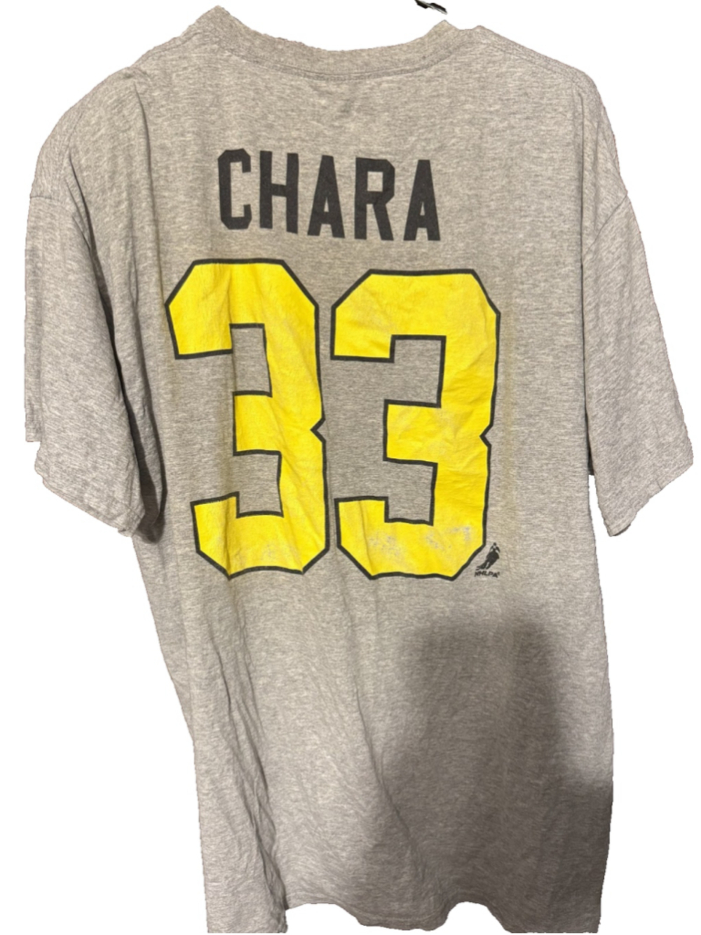 Boston Bruins Zdeno Chara #33 Gray Tee Men's Sz XL